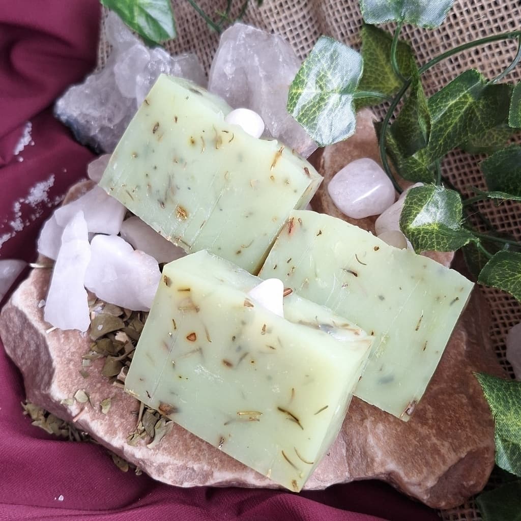 Sabonete com Cristal Bruma Sagrada Proteção • Limpeza Energética • Renovação